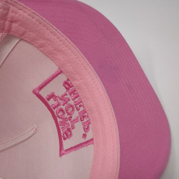 Lions Not Sheep Snapback Mesh Back Trucker Hat Pink One Size Yupoong - Picture 8 of 9